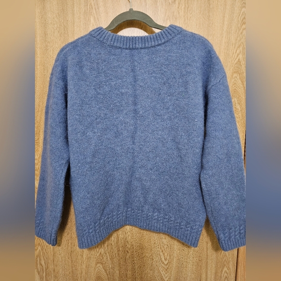 NWT! Sezane Amiel Blue Alpaca Blend Sweater Size XXS - Picture 3 of 4